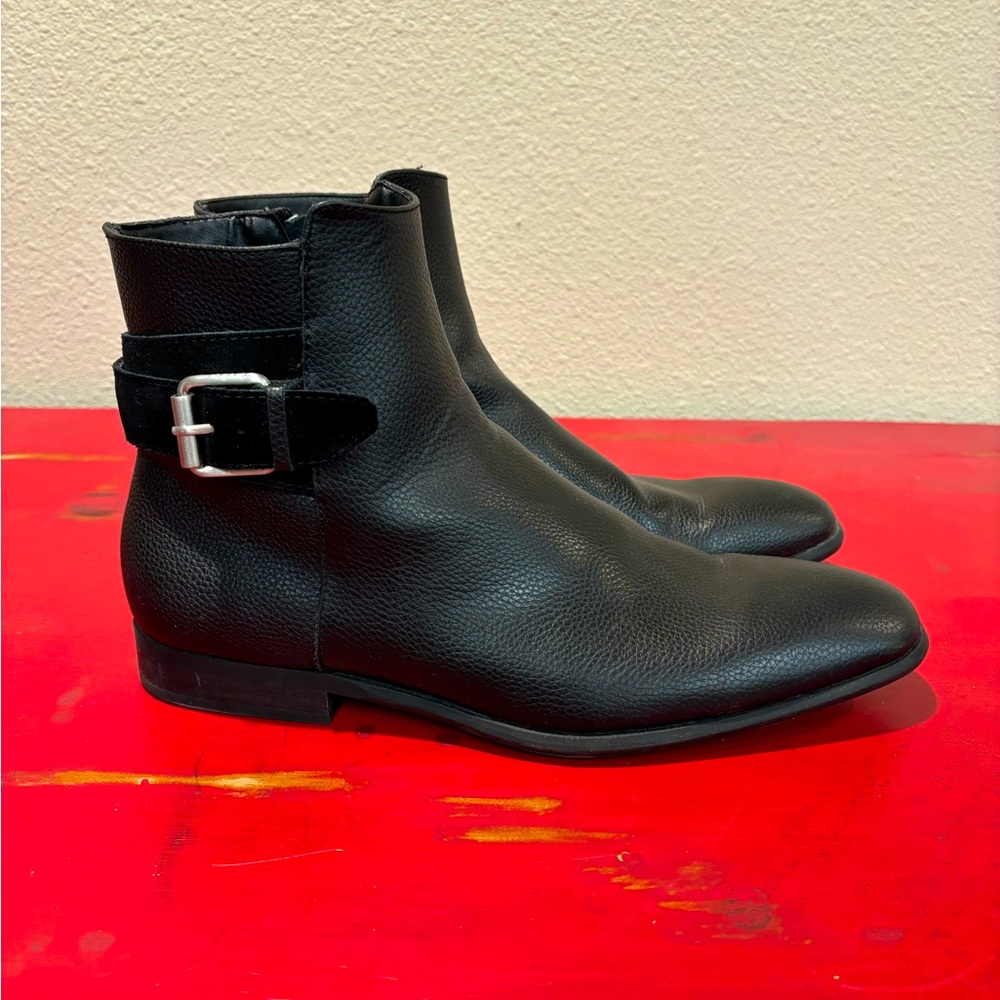 Leather Calvin Klein Dress Shoe Boots